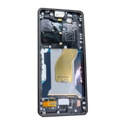 Screen Replacement With Frame for Sony Xperia 1 VIII Black Premium(Third Party Glued)